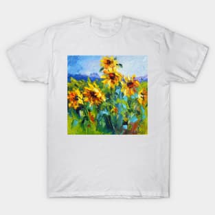 Sunflowers in the wind T-Shirt